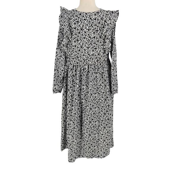 SALE Glamorous Bloom Romantic Floral Print Midi Prairie Dress Womens Size 6 - Picture 4 of 7